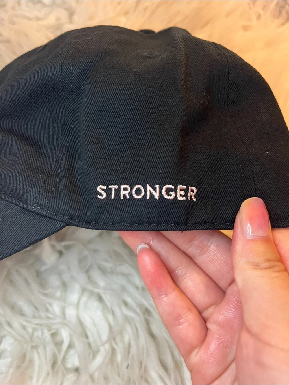 NWT Peloton “Strong” Black Baseball Hat with White Logo size OS